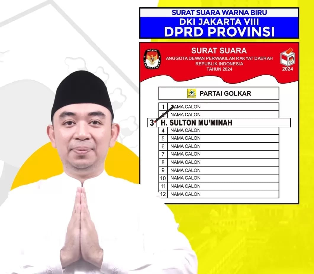 Profil H. Sulton Mu`minah Caleg Golkar Dapil 8 DPRD DKI Jakarta, Perjuangkan Kesejahteraan RT