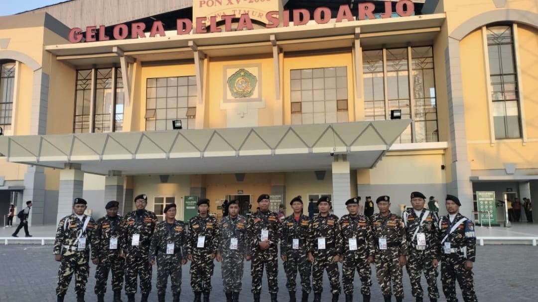 Banser Jawa Timur Turut Amankan Babak Kualifikasi AFC U-23 di Gelora Delta Sidoarjo
