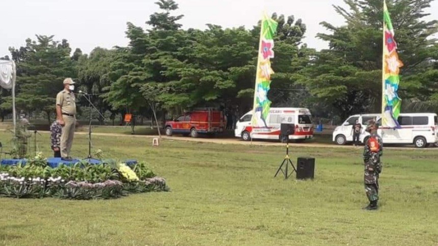 Wali Kota Jakarta Selatan Munjirin memimpin Apel Kesiapsiagaan Musim Penghujan