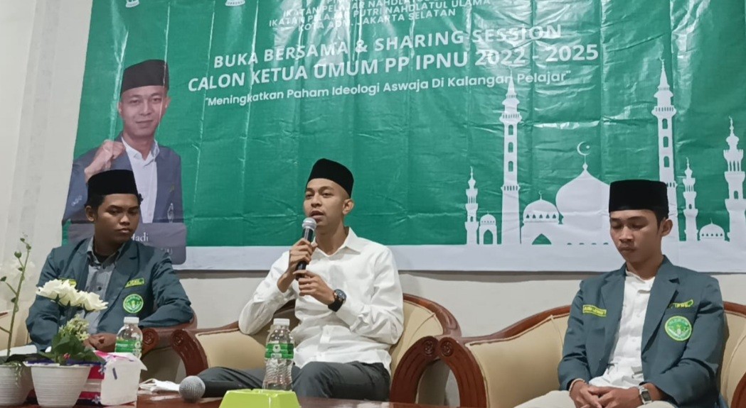 Calon Ketua Umum IPNU Memberikan Arahan Terkait Aswaja Kepada Pelajar se Jaksel